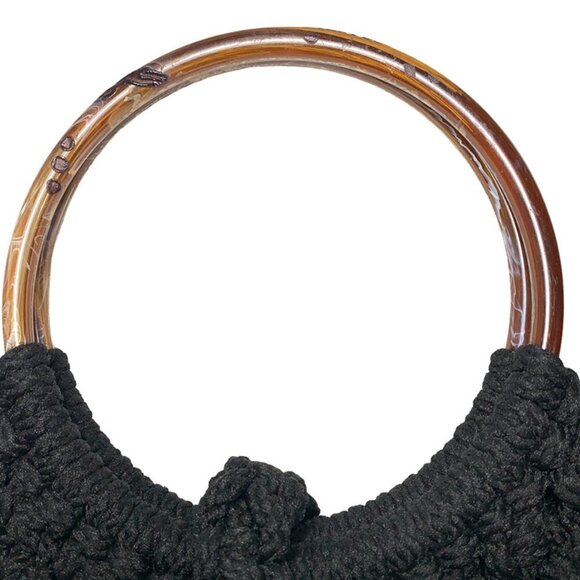 VINTAGE Handmade Crochet Macrame Bag - Picture 6 of 8
